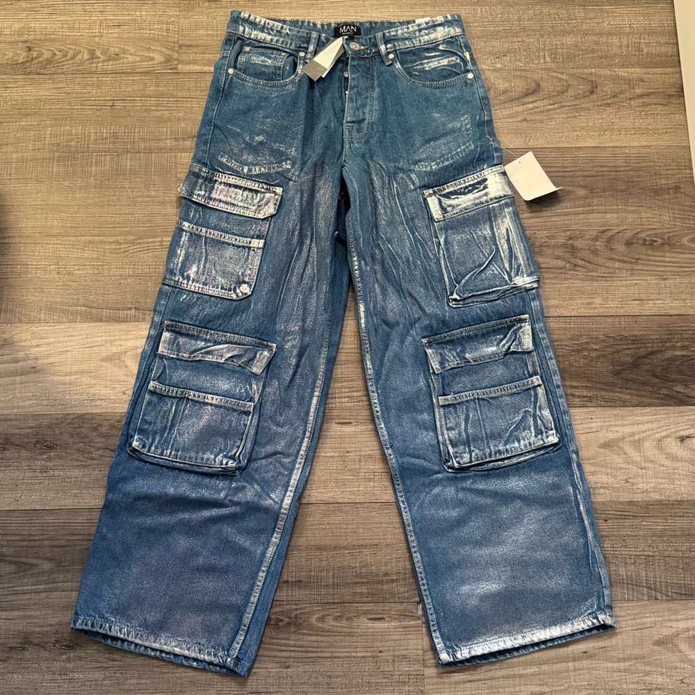 Blue Cargo Jeans